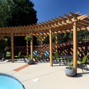 Pool-side pergola